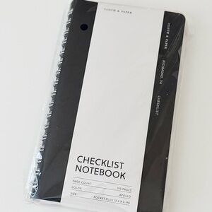 NWT Cloth & Paper Checklist Notebook